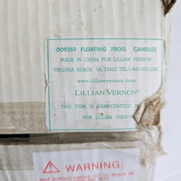 Lillian Vernon Frog Floating Candles Decorative Green Yellow Set of 12 - Picture 4 of 9